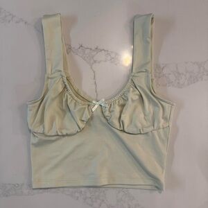 Divided H&M light green bralette crop top